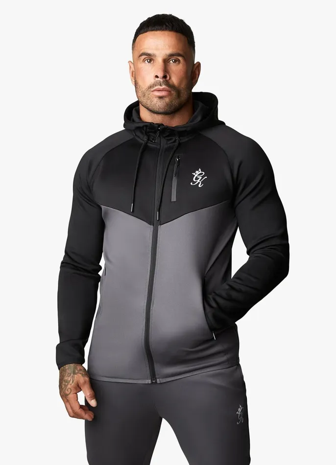 Gym King Tracksuit Tops Men Precision Full Zip Hood 8211 Graphite