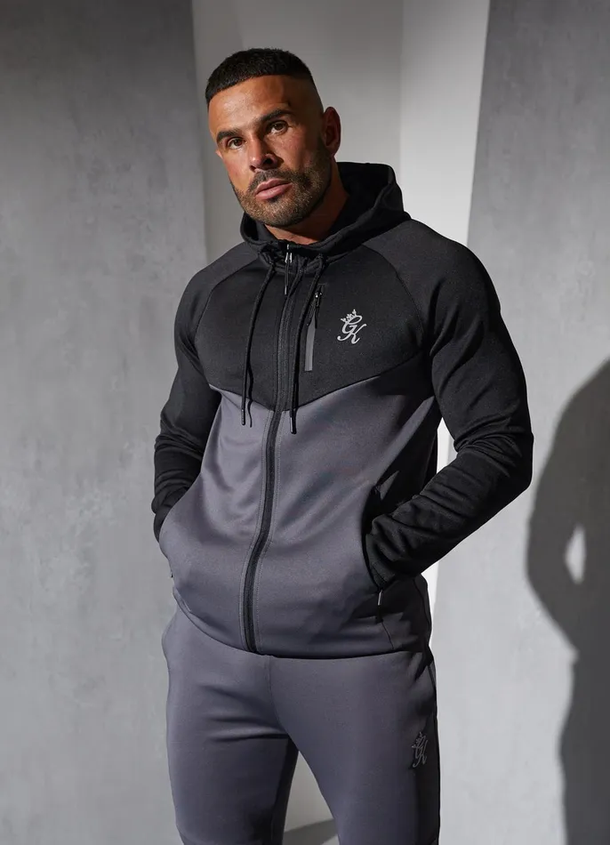 Gym King Tracksuit Tops Men Precision Full Zip Hood 8211 Graphite