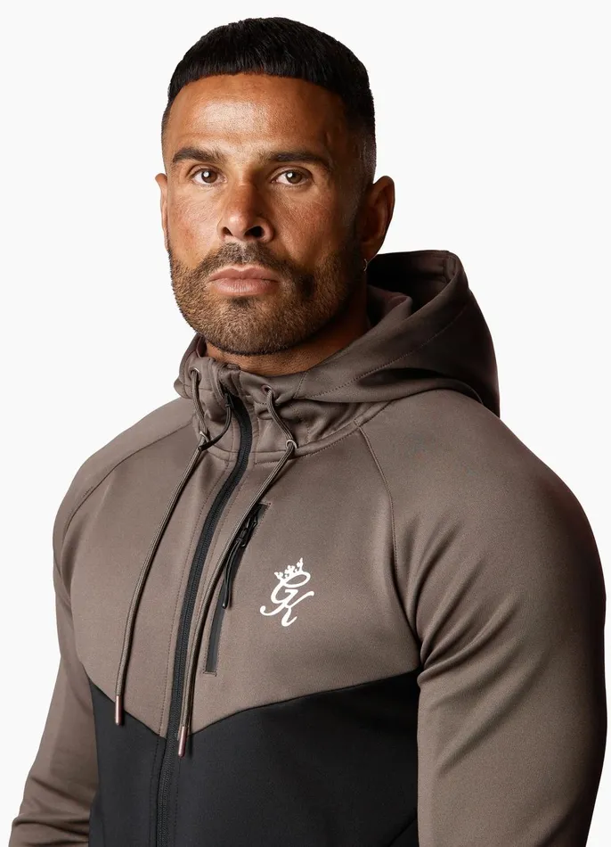 Gym King Tracksuit Tops Men Precision FZ Hood 8211 IronBlack