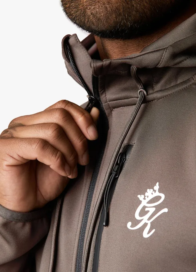 Gym King Tracksuit Tops Men Precision FZ Hood 8211 IronBlack