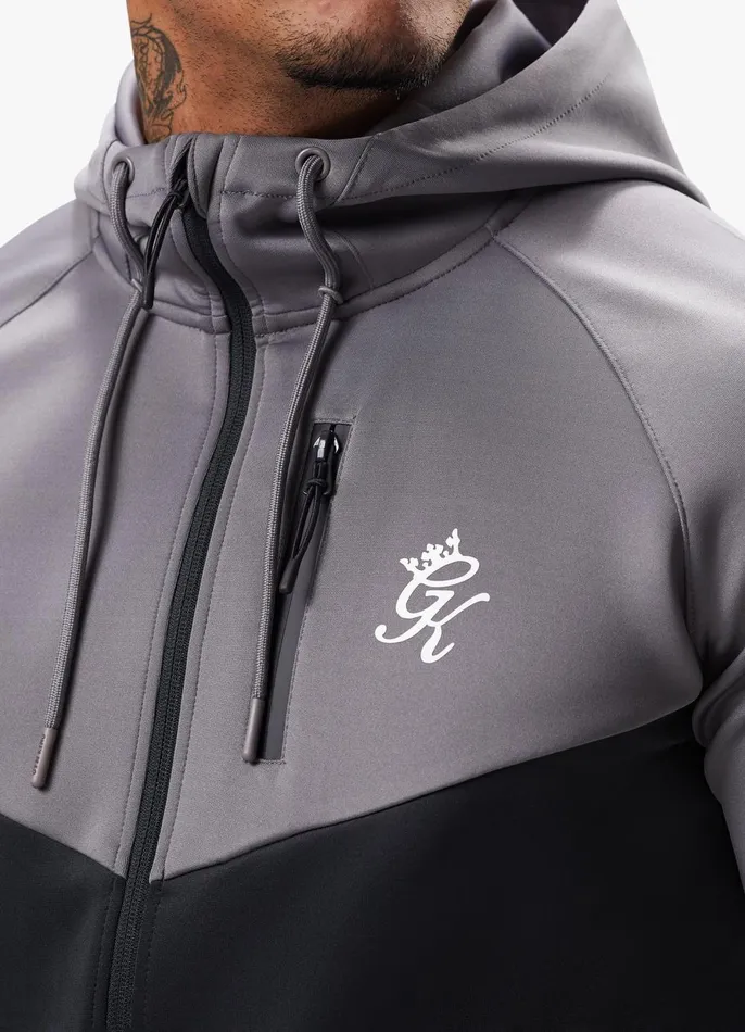 Gym King Tracksuit Tops Men Precision FZ Hood 8211 Slate GreyTitanium Grey