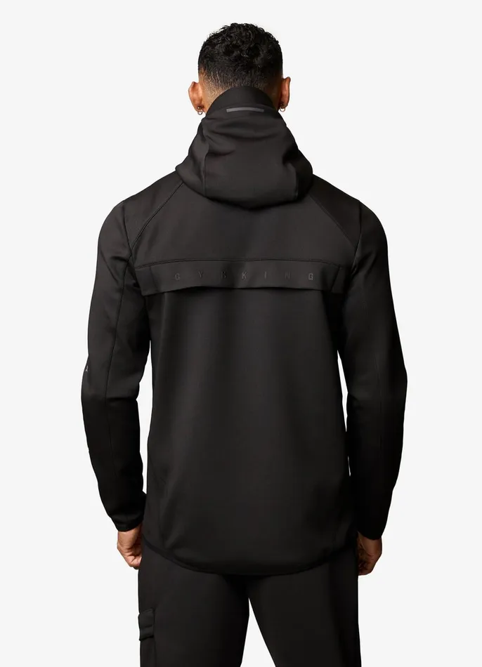 Gym King Tracksuit Tops Men Stealth Tech Poly Hood 8211 Black