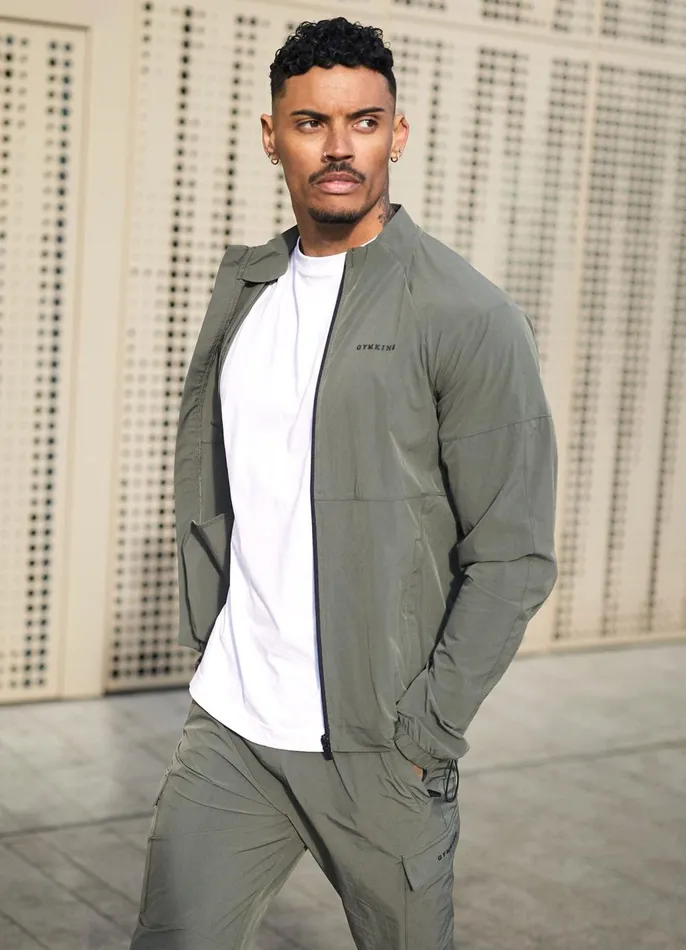 Gym King Tracksuit Tops Men Utility Woven Bomber 8211 Olive