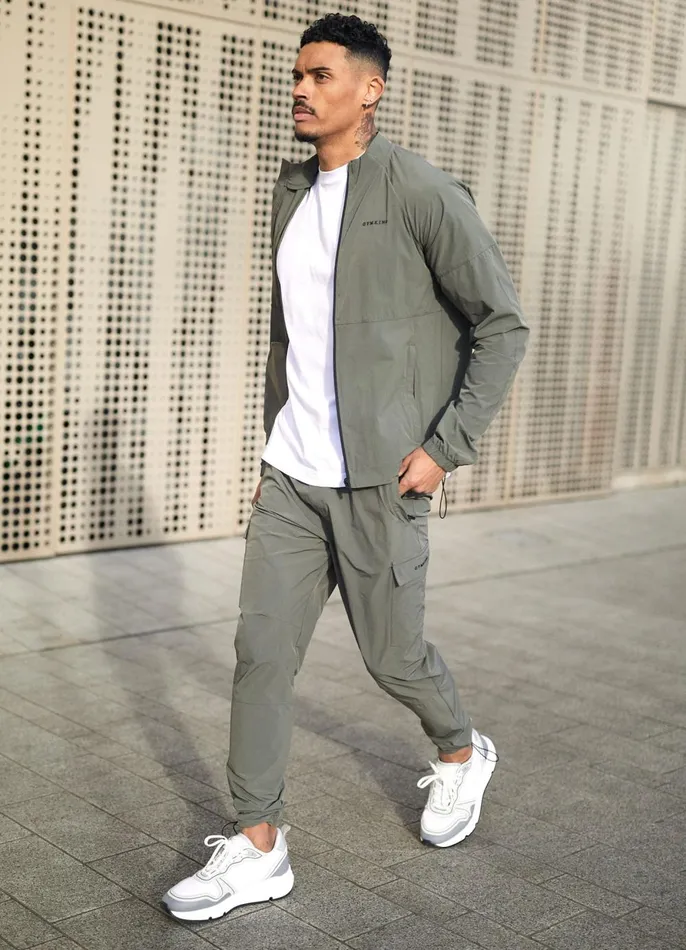 Gym King Tracksuit Tops Men Utility Woven Bomber 8211 Olive