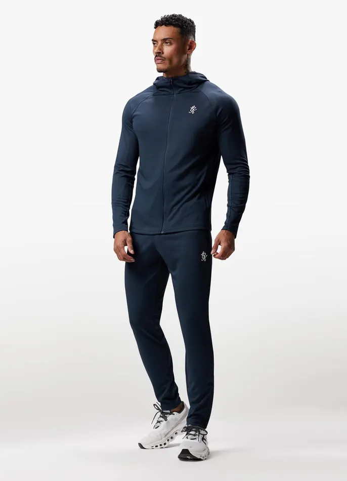 Gym King Tracksuits Men 365 Lightweight Training FZ Tracksuit 8211 Storm Blue