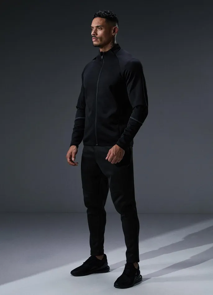 Gym King Tracksuits Men Alpha Poly Bomber Tracksuit 8211 Black