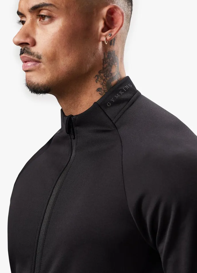 Gym King Tracksuits Men Alpha Poly Bomber Tracksuit 8211 Black