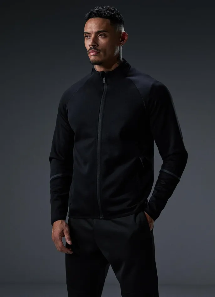 Gym King Tracksuits Men Alpha Poly Bomber Tracksuit 8211 Black