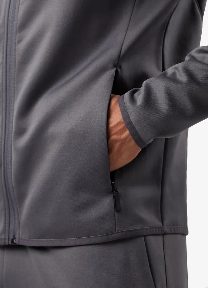 Gym King Tracksuits Men Alpha Poly Bomber Tracksuit 8211 Graphite