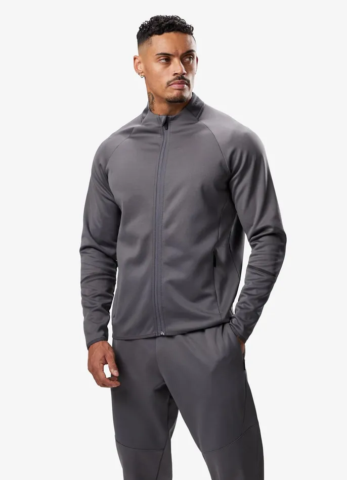 Gym King Tracksuits Men Alpha Poly Bomber Tracksuit 8211 Graphite