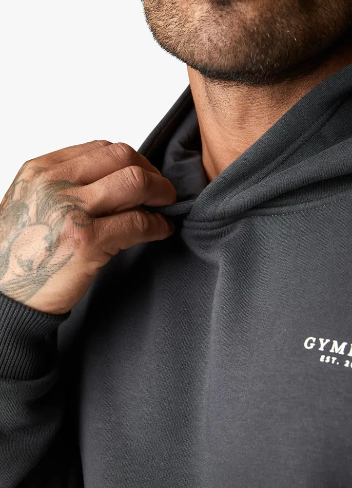Gym King Tracksuits Men Established Hood and Jogger 8211 Dark Pewter