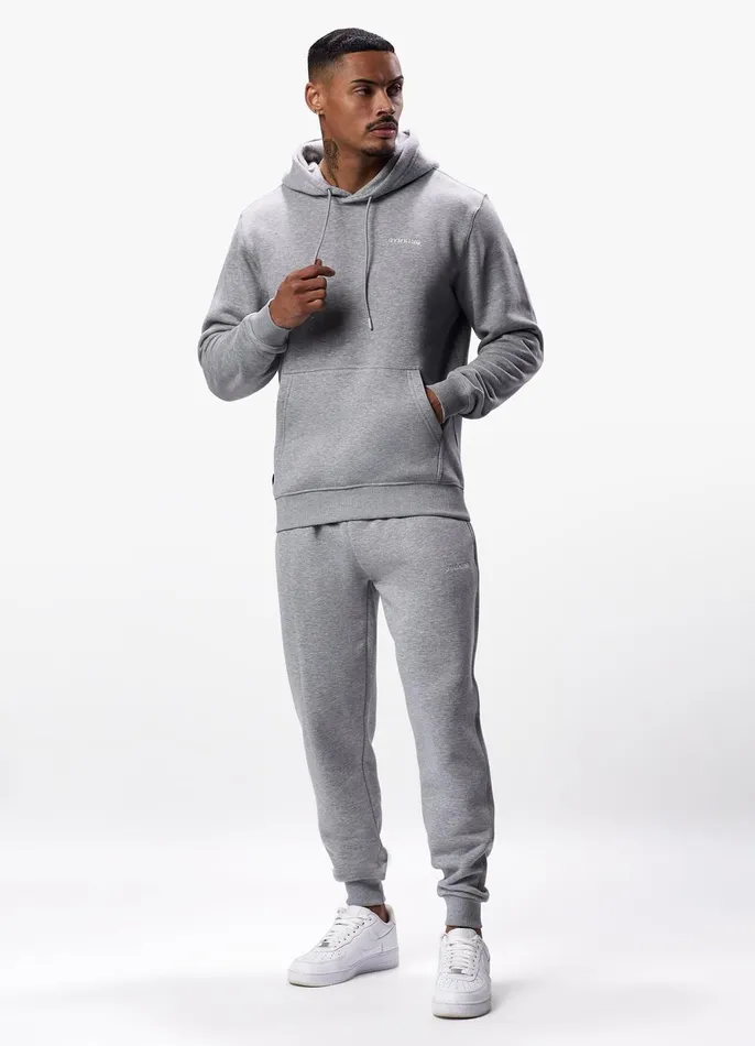 Gym King Tracksuits Men Linear Fundamental Tracksuit 8211 Grey Marl