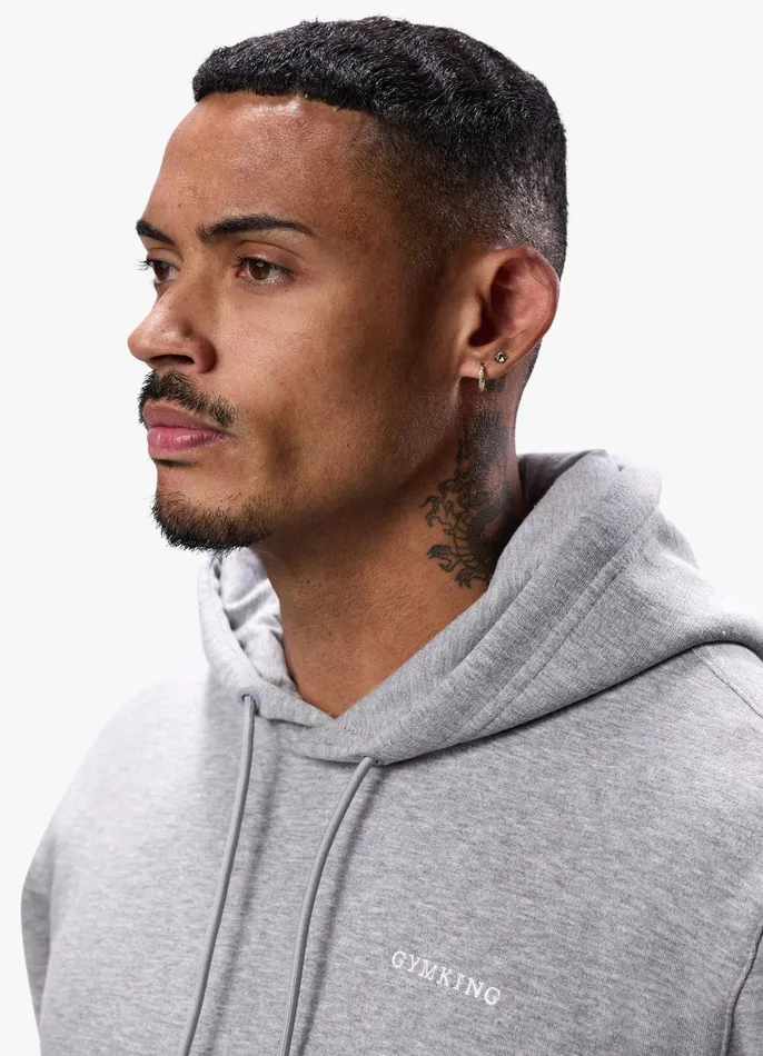 Gym King Tracksuits Men Linear Fundamental Tracksuit 8211 Grey Marl