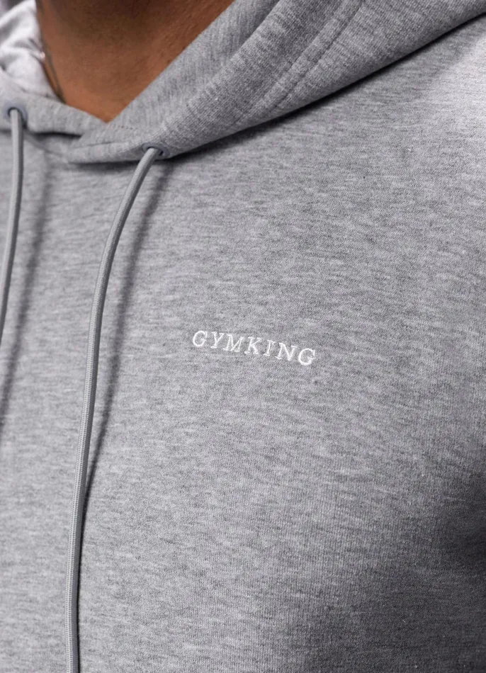 Gym King Tracksuits Men Linear Fundamental Tracksuit 8211 Grey Marl
