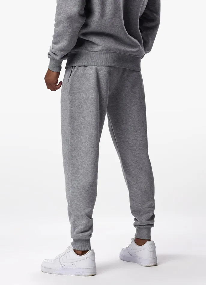 Gym King Tracksuits Men Linear Fundamental Tracksuit 8211 Grey Marl