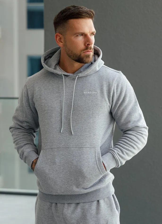 Gym King Tracksuits Men Linear Fundamental Tracksuit 8211 Grey Marl