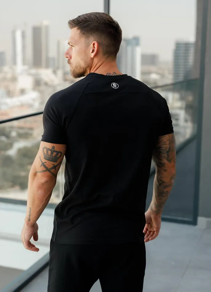 Gym King Twin Sets Men Pro Logo Jersey Tee 8211 Black