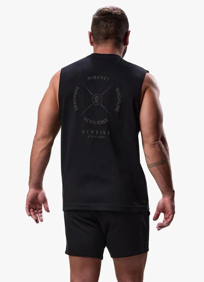 Gym King Vests Men Compass Tank 8211 Black