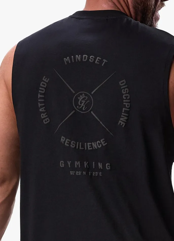 Gym King Vests Men Compass Tank 8211 Black