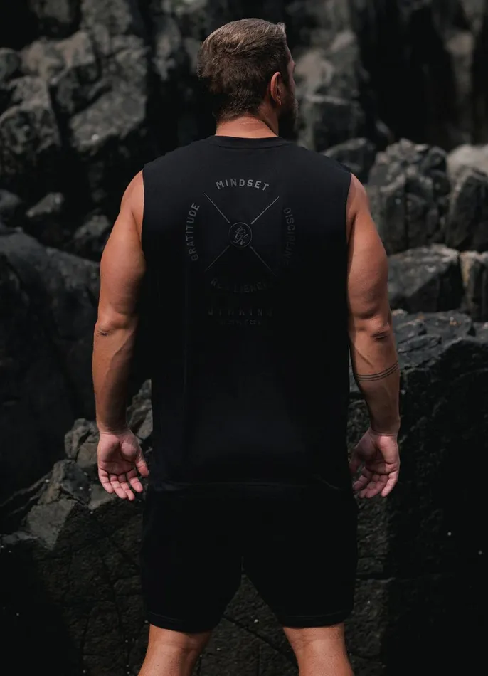 Gym King Vests Men Compass Tank 8211 Black