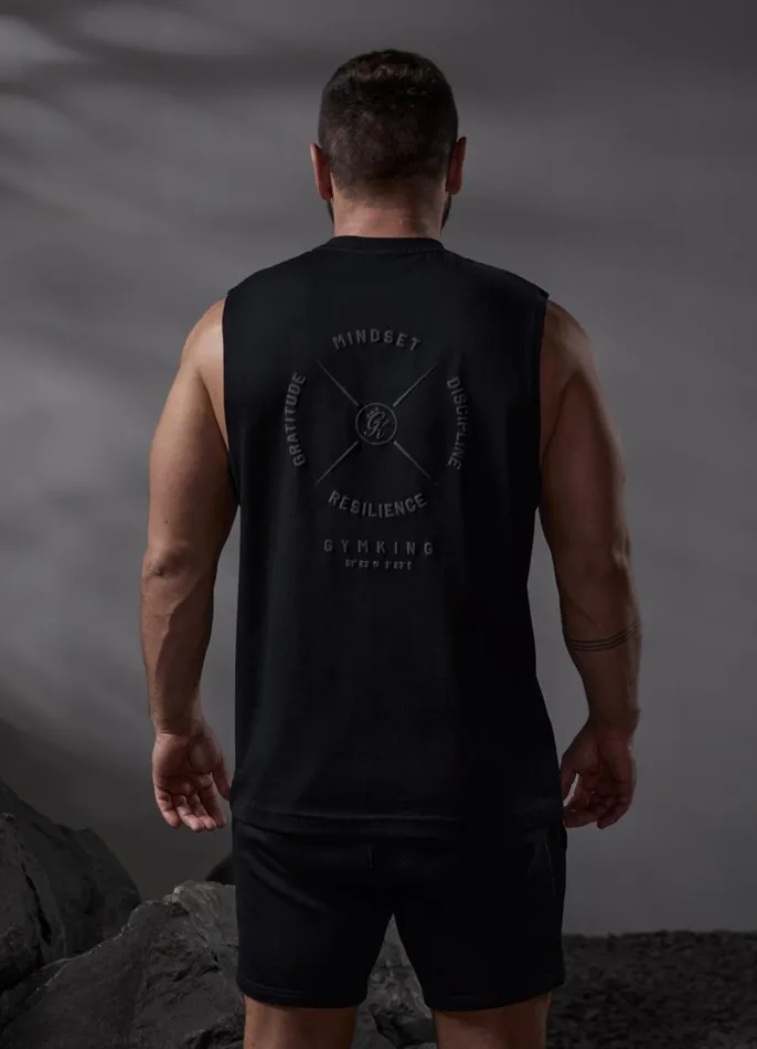 Gym King Vests Men Compass Tank 8211 Black