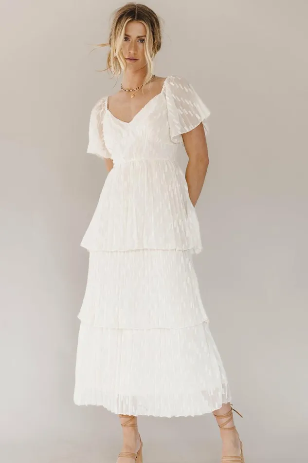 Hallie Midi Dress In Cream Cream Women Bohme Dresses