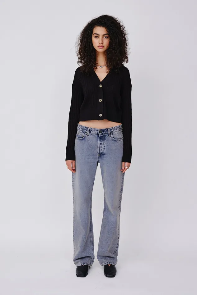 Halo Pointelle 8211 Black Knitwear Wonhundred Women