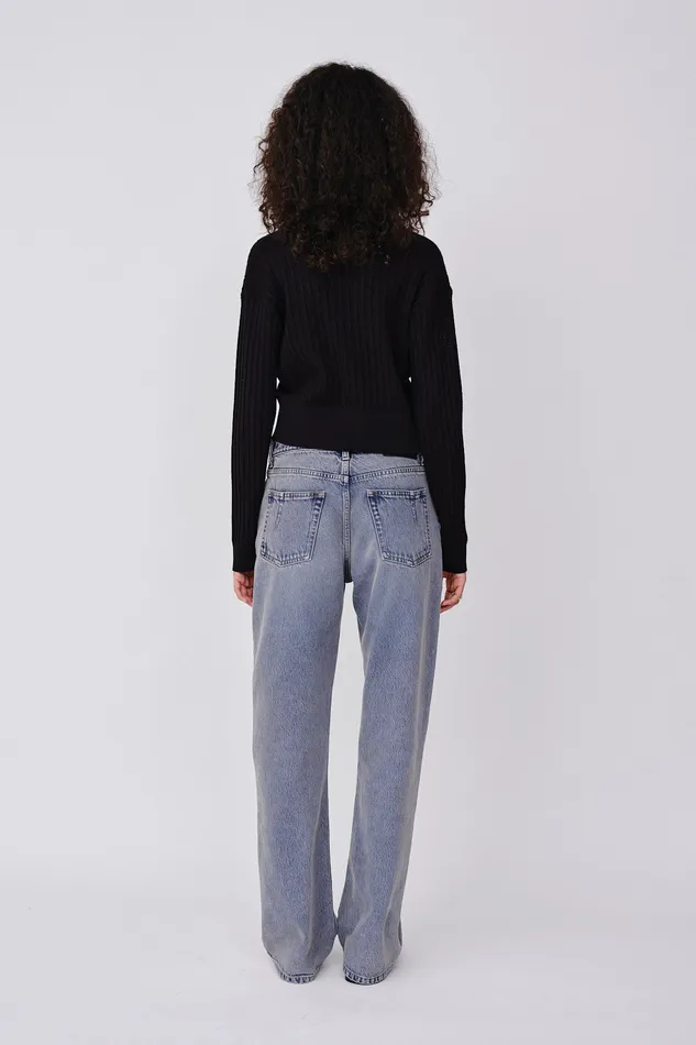 Halo Pointelle 8211 Black Knitwear Wonhundred Women