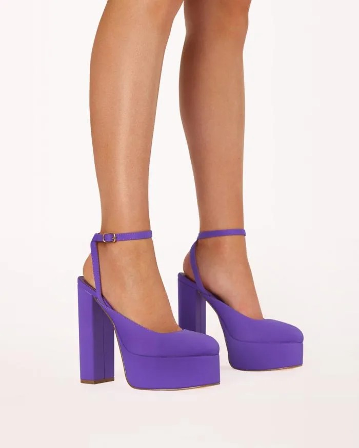 Heels Billini Block Heels SAMSON VIOLET NEOPRENE