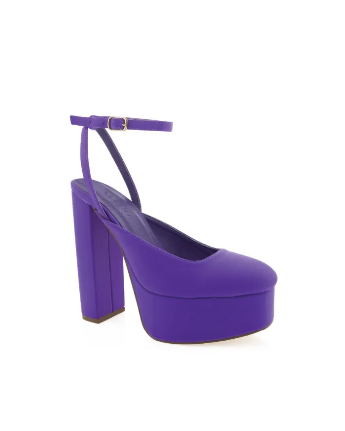 Heels Billini Block Heels SAMSON VIOLET NEOPRENE