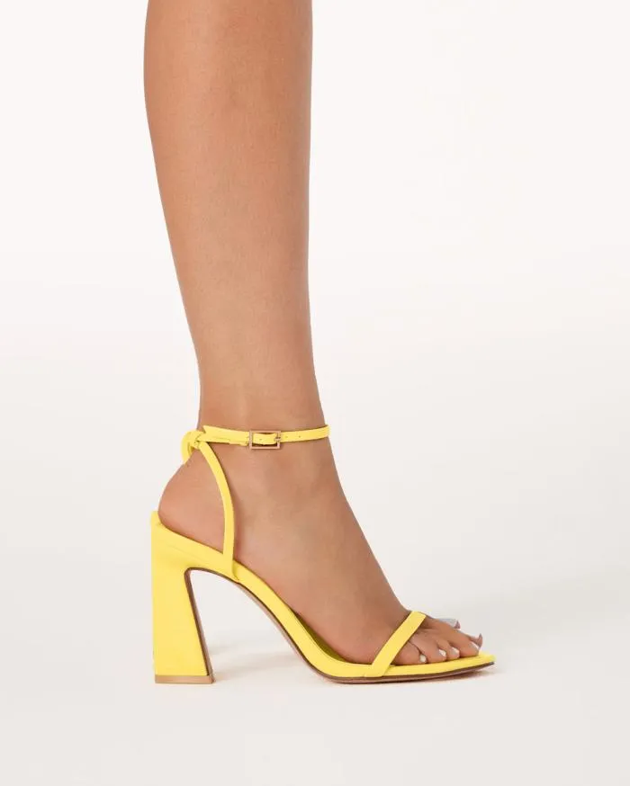 Heels Billini Block Heels TABATHA YELLOW PATENT