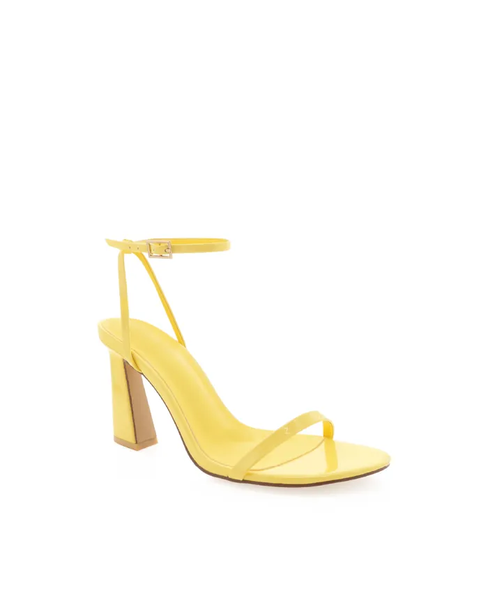 Heels Billini Block Heels TABATHA YELLOW PATENT