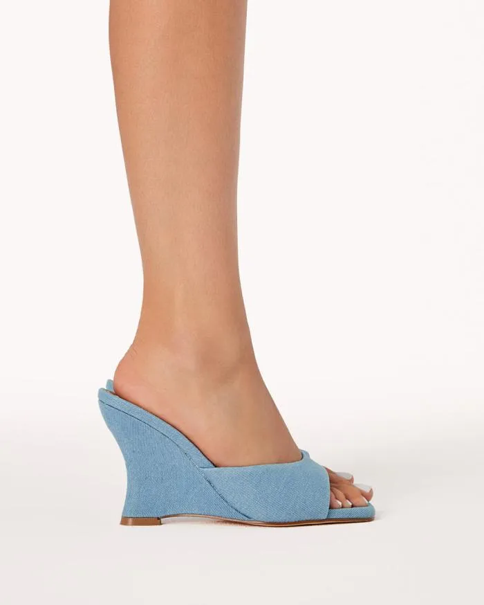 Heels Billini Wedges HAYLEY BLUE DENIM