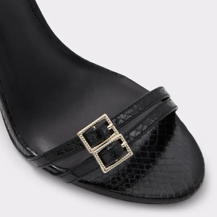 Heels Women ALDO Graciee Black Strappy Heeled Sandal 8211 Stiletto Heel