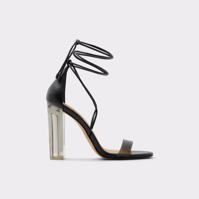 Heels Women ALDO Onardonia Black Strappy Sandal
