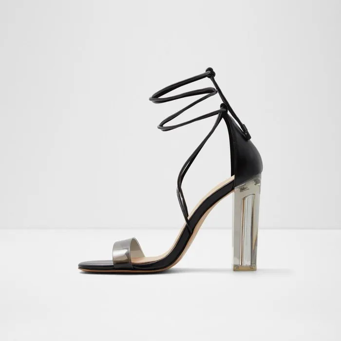 Heels Women ALDO Onardonia Black Strappy Sandal