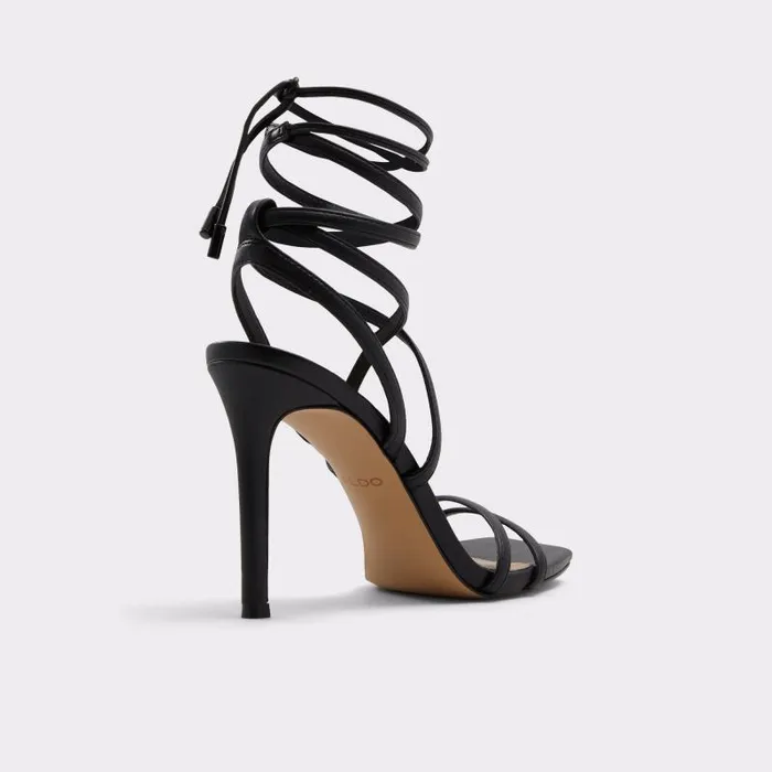 Heels Women ALDO Phaedra Black Strappy Stiletto Sandal 8211 Stiletto Heel