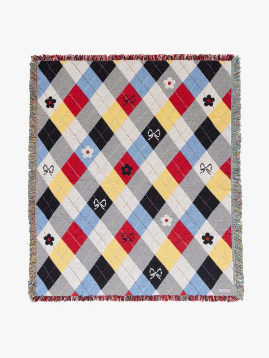 Home Lisa Says Gah Women Archie Throw Blanket Cirque Argyle