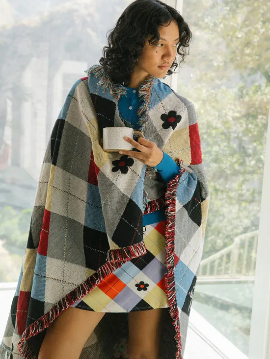 Home Lisa Says Gah Women Archie Throw Blanket Cirque Argyle