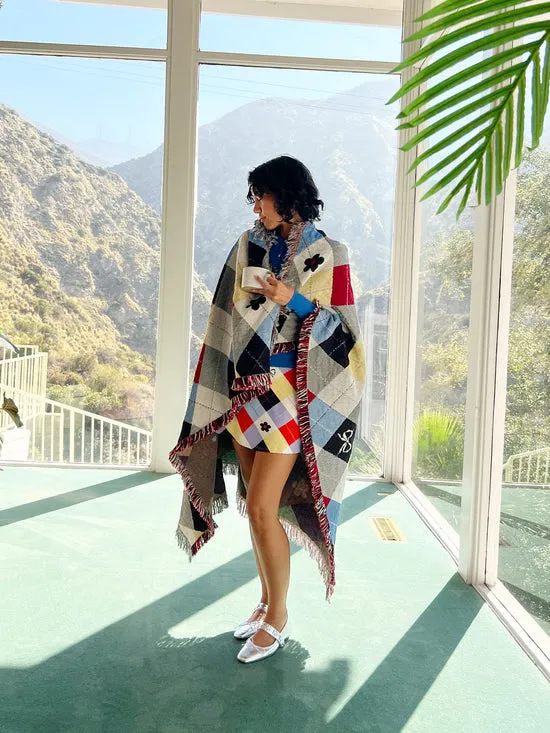 Home Lisa Says Gah Women Archie Throw Blanket Cirque Argyle