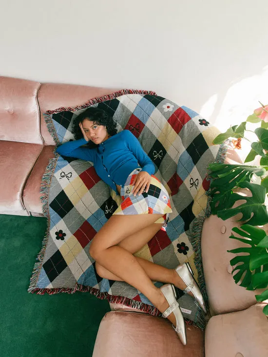 Home Lisa Says Gah Women Archie Throw Blanket Cirque Argyle