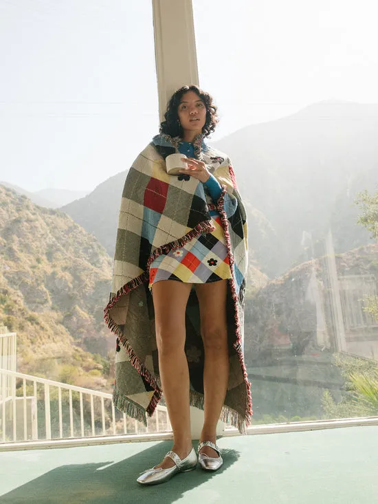 Home Lisa Says Gah Women Archie Throw Blanket Cirque Argyle