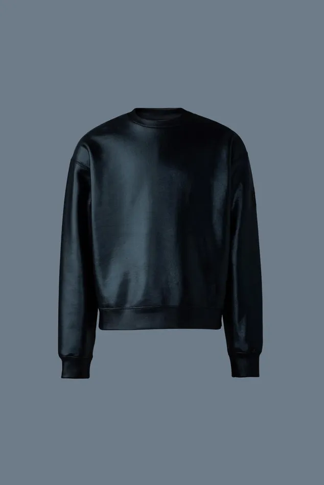 Hoodies and Tops Men Mackage JULIANM Metallic DoubleFace Jersey Sweatshirt Silver