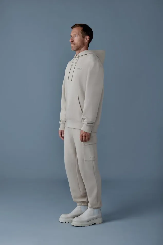 Hoodies and Tops Men Mackage KRYSTIAN Doubleface Jersey Hoodie Cream Hoodies and Tops Men Mackage KRYSTIAN Doubleface Jersey Hoodie Cream