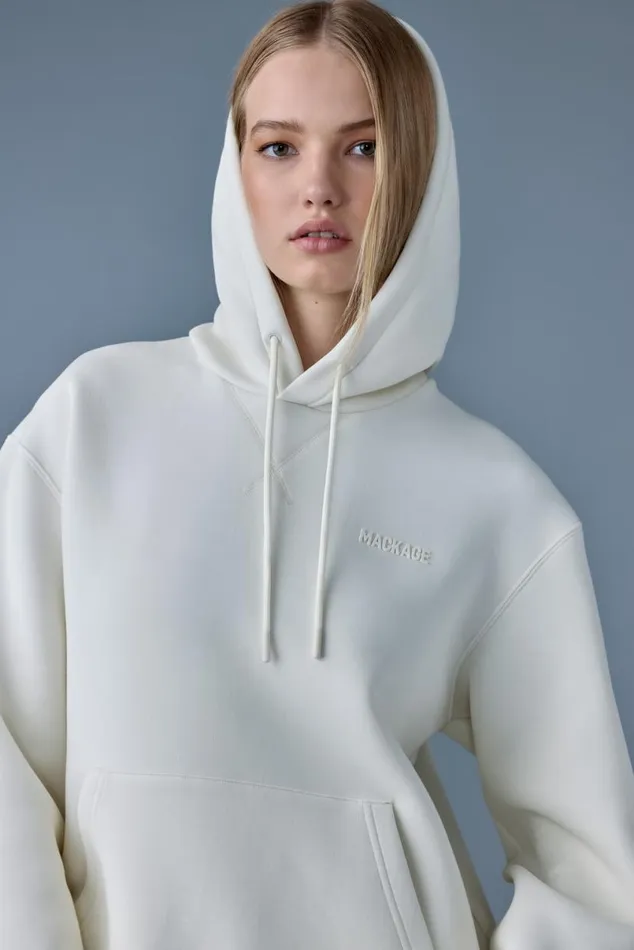 Hoodies and Tops Men Mackage KRYSTIAN Doubleface Jersey Hoodie Cream Hoodies and Tops Men Mackage KRYSTIAN Doubleface Jersey Hoodie Cream