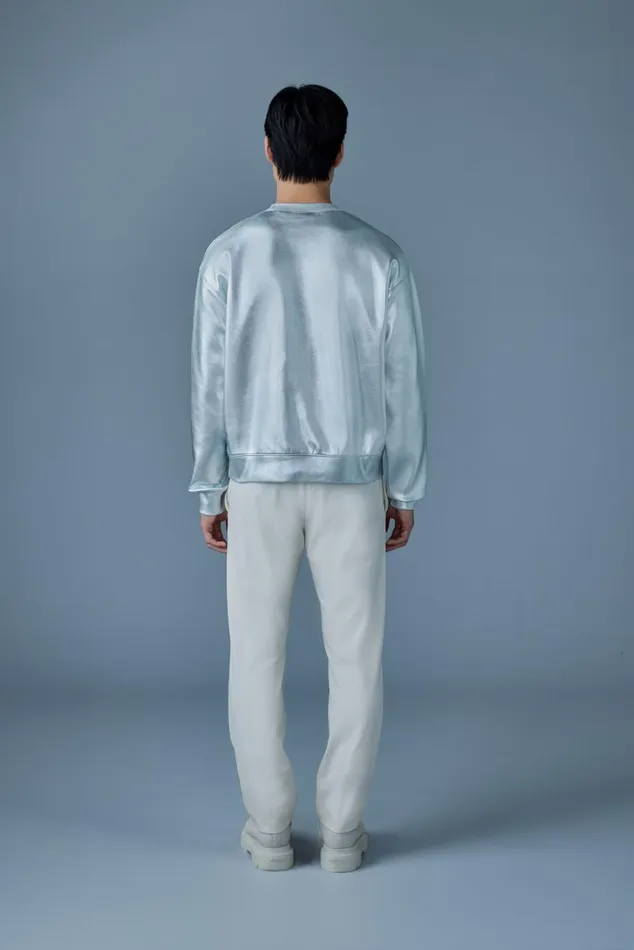 Hoodies and Tops Men Mackage MAZI Snowflake Diamante Appliqu Sweater Silver Hoodies and Tops Men Mackage MAZI Snowflake Diamante Appliqu Sweater Silver