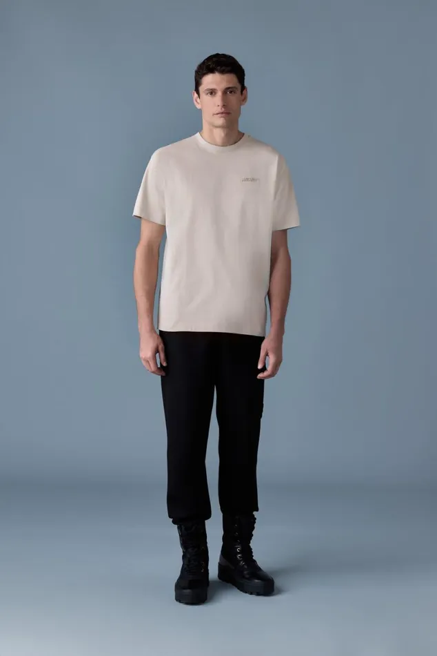 Hoodies and Tops Men Mackage TEER Teeshirt With Mackage Silicone Logo Cream Hoodies and Tops Men Mackage TEER Teeshirt With Mackage Silicone Logo Cream