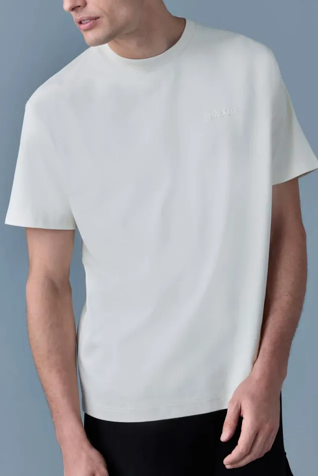 Hoodies and Tops Men Mackage TEER Teeshirt With Mackage Silicone Logo Cream Hoodies and Tops Men Mackage TEER Teeshirt With Mackage Silicone Logo Cream