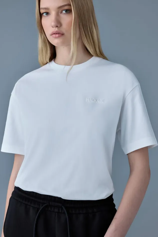 Hoodies and Tops Men Mackage TEER Teeshirt With Mackage Silicone Logo Cream Hoodies and Tops Men Mackage TEER Teeshirt With Mackage Silicone Logo Cream