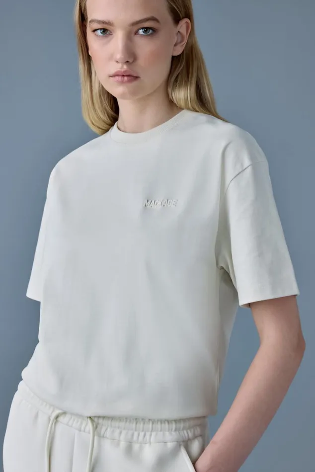 Hoodies and Tops Men Mackage TEER Teeshirt With Mackage Silicone Logo Cream Hoodies and Tops Men Mackage TEER Teeshirt With Mackage Silicone Logo Cream